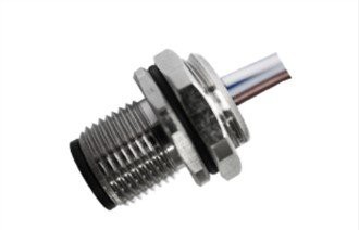 M12 muški tip lemljenja sa stražnjim pričvršćenjem A-Kodiranje 5PIN PG9 žica 0,5M